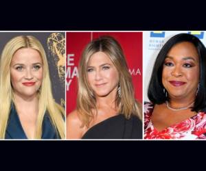 Reese Witherspoon, Shonda Rhimes y Jennifer Aniston, parte de a coalición contra el acoso sexual. Foto: Agencia AP / El Heraldo.