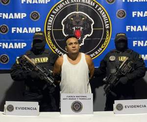 Marvin Alexis Lara López tras ser capturado.