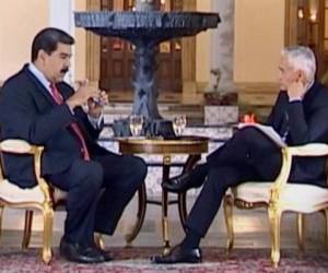 Nicolás Maduro durante la entrevista que le realizó Jorge Ramos. Foto: Univison Noticias.