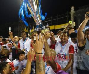 El Olimpia se coronó tetracampeón por segunda vez del fútbol hondureño. Foto: EL HERALDO.