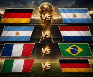 Algunas de las rivalidades más famosas de la Copa del Mundo son Francia vs. Brasil, Argentina vs. Países Bajos y Alemania vs. Argentina.
