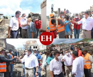 El presidente de Honduras, Juan Orlando Hernández, visitó este martes la devastada isla de Guanaja tras el catastrófico incendio que afectó la infraestructura de la mitad del cayo y al menos el 66% de la población. En su llegada, en medio de los escombros y la necesidad, aseguró que 'No saldremos de Guanaja hasta que la reconstrucción haya concluido'.