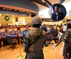 El Parlamento estaba inusualmente custodiado por efectivos militares provistos de chalecos antibalas y fusiles de asalto M-16. Foto: Agencia AFP.