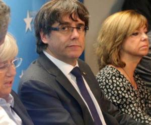 El expresidente catalan, Carles Puigdemont, se entregó a la justicia belga el fin de semana pasado y este lunes recibió su libertad. Foto: AP