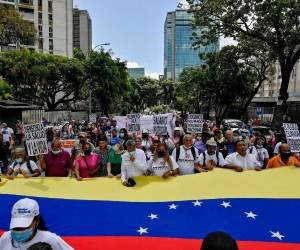 En el centro de Caracas, se concentraron miles de partidarios del gobierno.