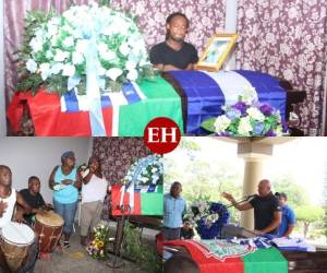 Los momentos más importantes del homenaje que le realizaron a Walter 'Pery' Martínez previo a su sepelio en La Ceiba. Foto: EL HERALDO.