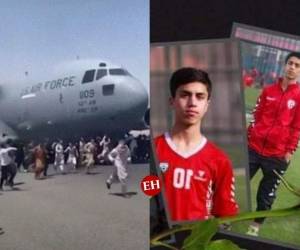 El joven se habría colgado de la parte del avión en un intento por escapar de Afganistán.