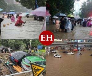 Al menos 25 personas murieron en China, varios en el tren subterráneo de la ciudad de Zhengzhou a raíz de inundaciones por las torrenciales lluvias. Fotos: AFP/AP