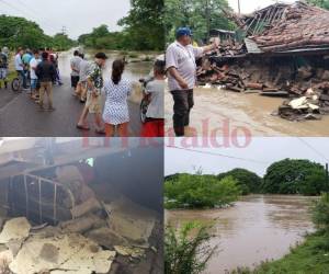 El Municipio de Marcovia está complemente incomunicado por las fuertes lluvias registradas en el territorio nacional. Fotos: Gissela Rodríguez/EL HERALDO