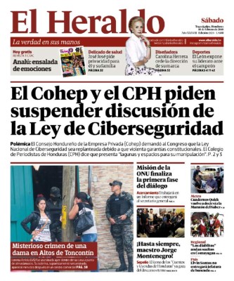 El Cohep y el CPH piden suspender discusión de la Ley de Ciberseguridad