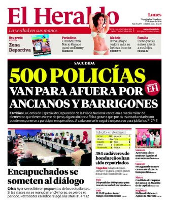500 policías van para afuera por ancianos y barrigones