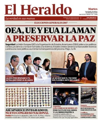 OEA, UE y EUA llaman a preservar la paz