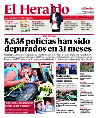 5,635 policías han sido depurados en 31 meses