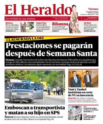 Prestaciones se pagarán hasta después de Semana Santa