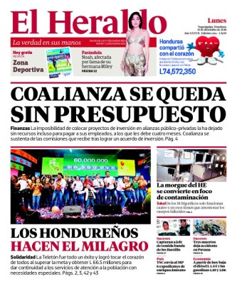 Coalianza se queda sin presupuesto