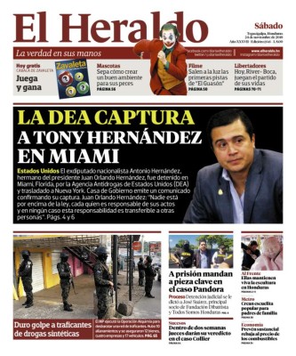 La DEA captura a Tony Hernández en Miami&nbsp;&nbsp;