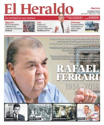 Muere el empresario hondureño Rafael Ferrari