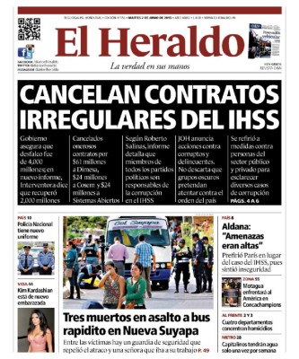 CANCELAN CONTRATOS IRREGULARES DEL IHSS