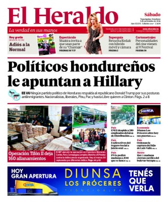 Políticos hondureños le apuntan a Hillary