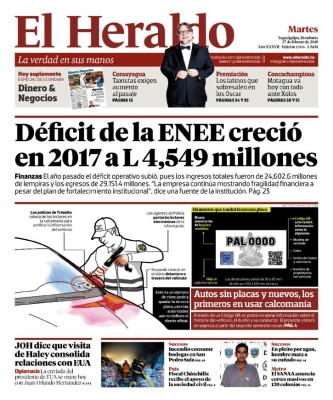 Déficit de la ENEE creció en 2017 a L 4,549 millones