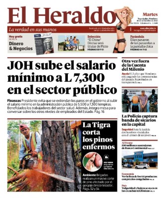 JOH sube el salario mínimo a L 7,300 en el sector público