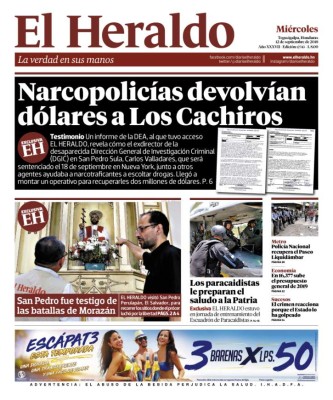 Narcopolicías devolvían dólares a Los Cachiros