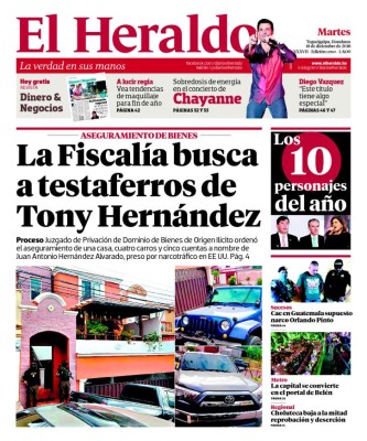 La fiscalía busca a testaferros de Tony Hernández