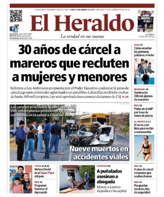 30 años de cárcel a mareros que recluten a mujeres y menores