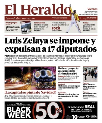 Luis Zelaya se impone y expulsan a 17 diputados