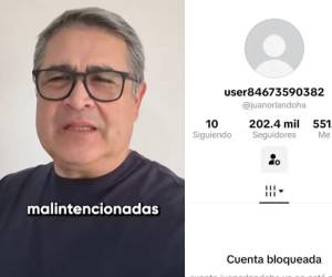 TikTok eliminó las dos cuentas del expresidente hondureño Juan Orlando Hernández y este se quejó en redes sociales. ¿Por qué se eliminaron las cuentas y qué pasó? Así reaccionó el exmandatario quien salió de la cárcel en Estados Unidos luego que Donald Trump lo indultara.