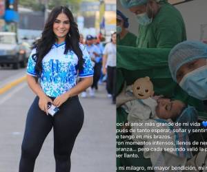 Guapa periodista y exjugador del Motagua anunciaron en nacimiento de su hijo. Así los presumieron en redes sociales.
