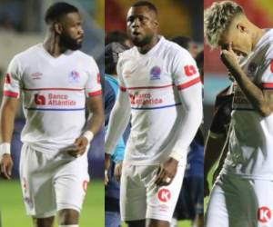 Los jugadores del Olimpia no ocultaron su enojo y tristeza luego de perder el clásico ante el Motagua en el estadio Nacional y alargar el mal momento con el que han arrancado en este torneo Clausura