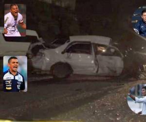 Así quedó el vehículo que los impactó.