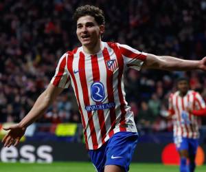 Julián Álvarez anotó dos tantos en el juego del Atlético de Madrid ante el Tottenham.
