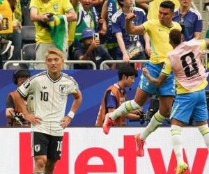 Casemiro comenzó la remontada de Brasil sobre Japón.