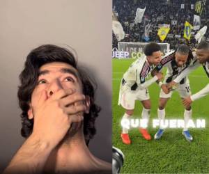 El artista hondureño Dean Andrew grabó su reacción al descubrir que la Juventus usó Tortillas en TikTok. Incredulidad primero, emoción después.