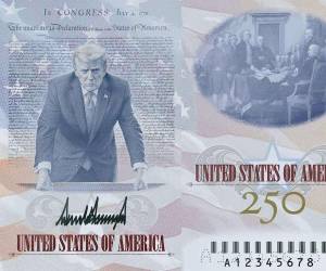 El Departamento de Estado de Estados Unidos anunció este jueves que el próximo 8 de agosto comenzará a expedir pasaportes conmemorativos con la imagen del presidente estadounidense Donald Trump. Así lucirá.