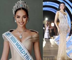 Veena Praveenar, Miss Tailandia. Según la IA, la anfitriona del certamen es la principal favorita en muchas encuestas. Su belleza, elegancia y excelente desempeño en pasarela la ubican en la lista.