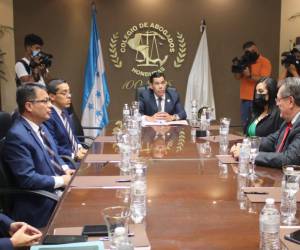 Autoridades del CAH, Secretaría de Transparencia, claustro de profesores de las universidades y la sociedad cvil se reunieron para hablar sobre el proceso de elección.