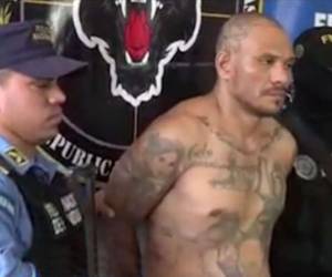 Carlos Enrique Murillo, jefe de la Pandilla 18, fue capturado en la colonia Ebenezer del sector Chamelecón el 30 de abril de 2019.