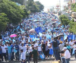 Imagen tomada al inicio de la movilización en la colonia Kennedy.