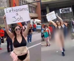 Capturas de pantalla del video donde aparece Floridalia Aguilar.