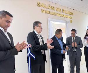 A cinco meses de su partida física, las autoridades del Tribunal de Justicia Electoral (TJE), en compañía de colaboradores y familiares inauguraron el Salón de Pleno de la Magistrada eterna Miriam Barahona”, como un un homenaje póstumo.