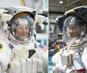 Meir y Menon salieron alrededor de las 08:35 hora del este de Estados Unidos (12:35 GMT), cargados con el material necesario para el ensamblaje de los paneles, según la retransmisión oficial de la NASA.