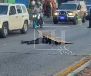 La víctima murió a unos cincuenta metros del puente peatonal de la colonia El Carrizal en el Distrito Central.