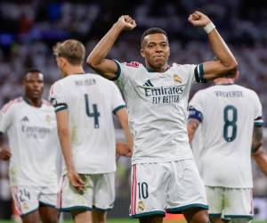 Mbappé anotó el primer gol del Real Madrid sobre el Inter de Milán.