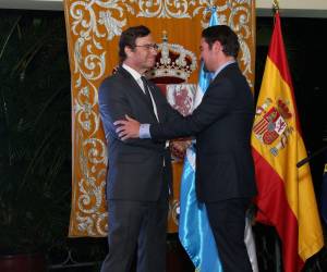 Javier Bu Soto, actual secretario de Relaciones Exteriores de Honduras, y Diego Nuño García, embajador de España en Honduras, oficiaron los actos protocolarios.