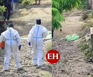 Equipo de Medicina Forense llegó al lugar para hacer el levantamiento de los cadáveres.