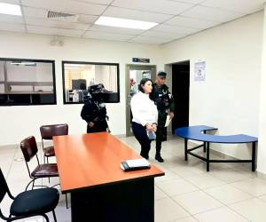 El juicio oral de Katherine Yulibeth Romero Sorto se llevó a cabo en la sala cuarta del juzgado sampedrano.