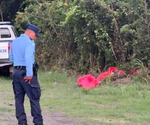 Los cuerpos están envueltos en bolsas plásticas.